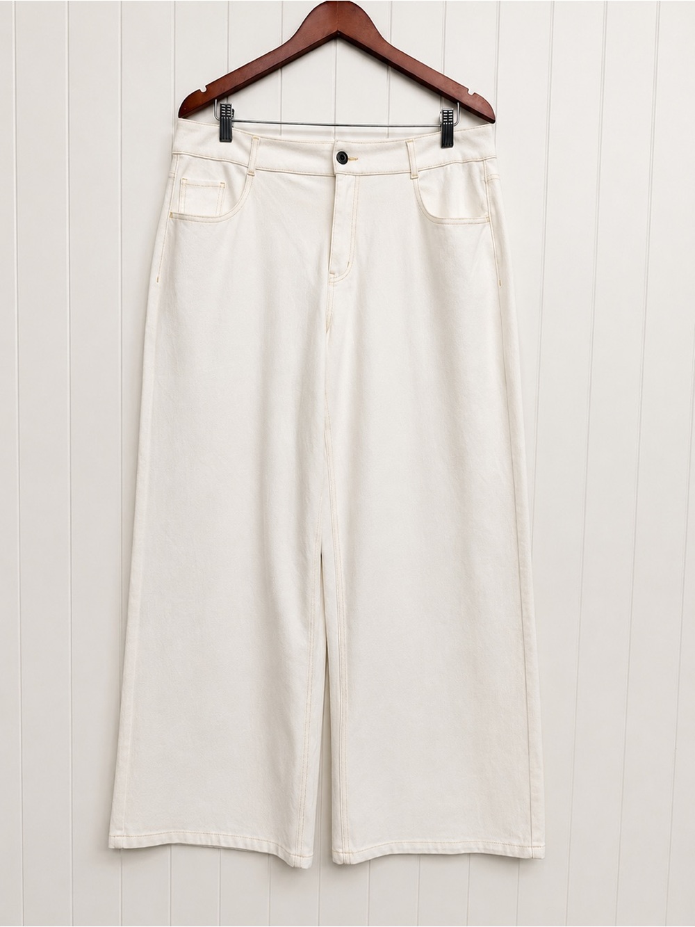 Halara Flex Low Rise Baggy Wide Leg Jeans XL Beige Denim NWOT